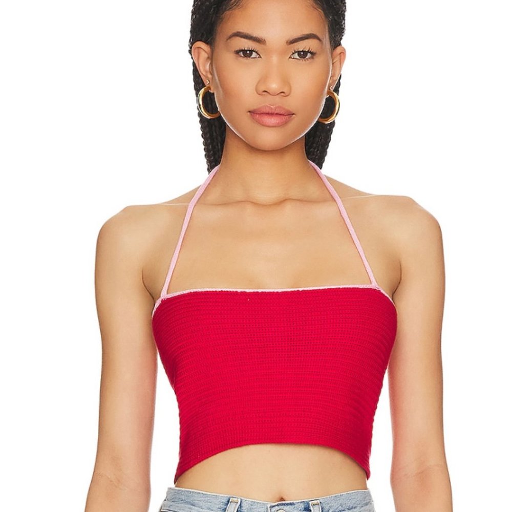 Pink & Red Crop Top, New with Tags